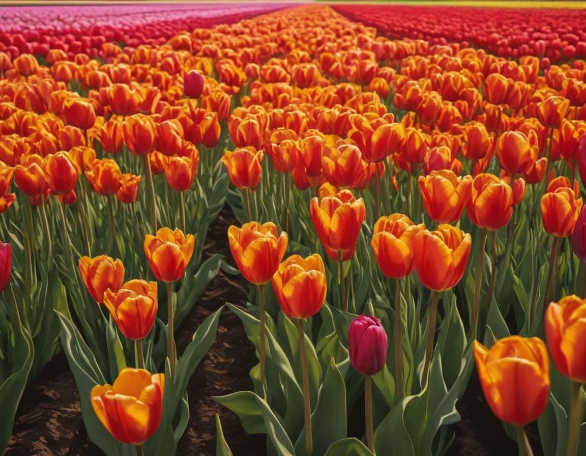 Campo di tulipani ad amsterdam