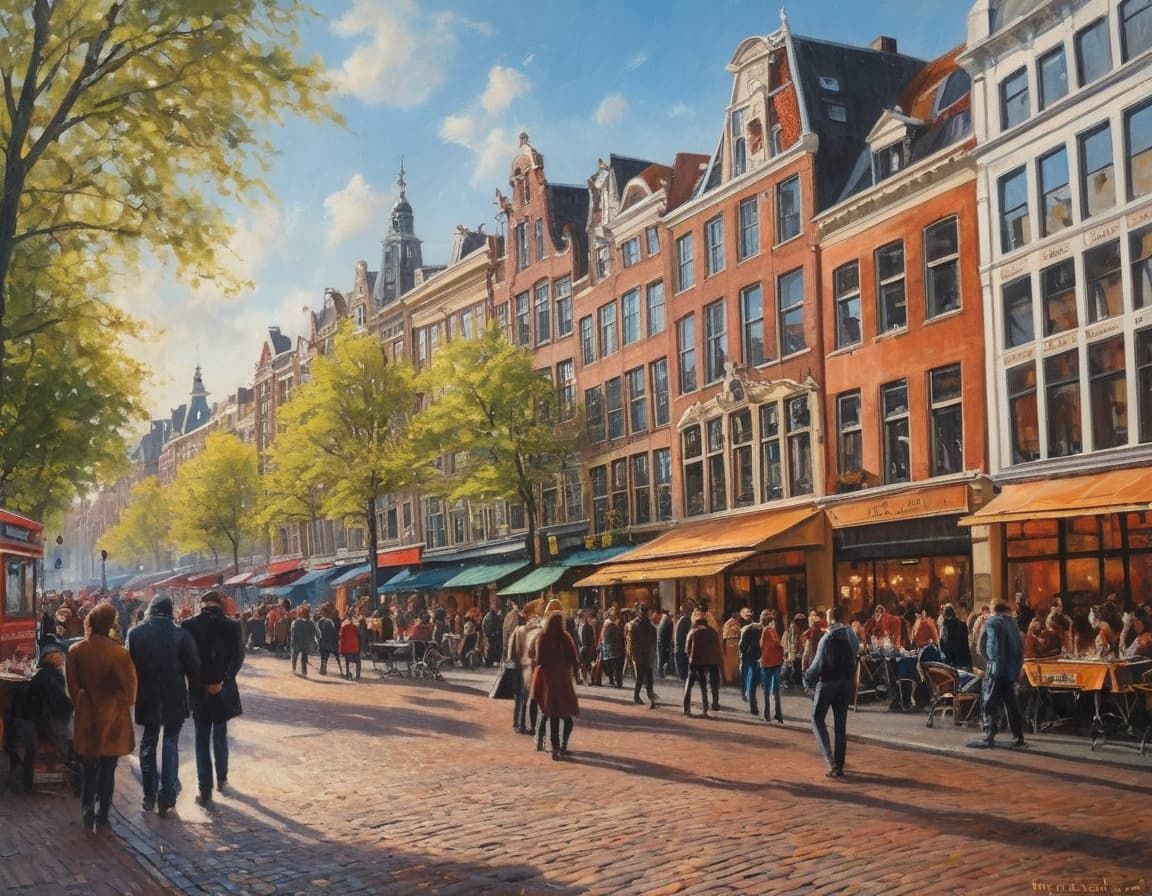 leidseplein disegno artistico della piazza