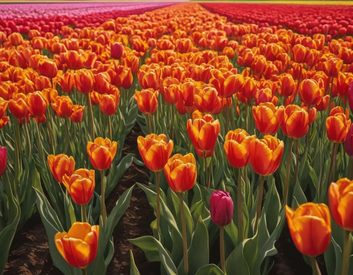 Campo di tulipani ad amsterdam